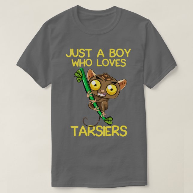 Camiseta Apenas Um Menino Que Ama Tarsiers (Frente do Design)