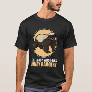 Camiseta Apenas um menino que ama Texugos Mel. Texugo Mel