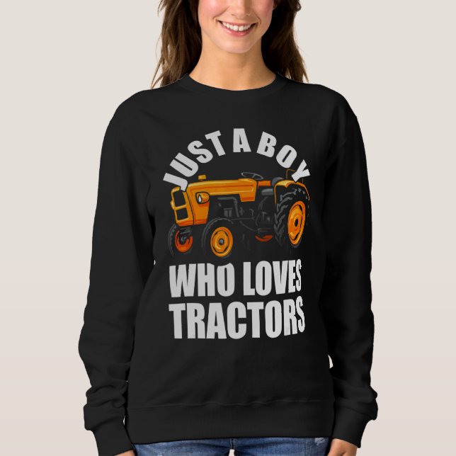 Camiseta Apenas Um Menino Que Ama Tratores 3 (Frente)