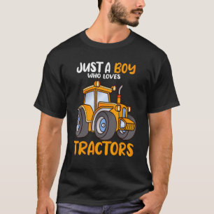Camiseta Apenas Um Menino Que Ama Tratores De Fazenda De Fa