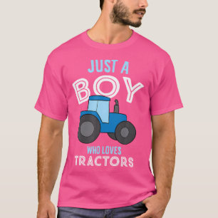 Camiseta Apenas um menino que ama tratores, divertido filho