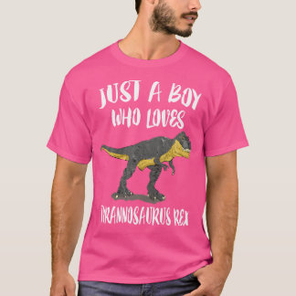 Camiseta Apenas Um Menino Que Ama Tyrannosaurus Rex Dinosau