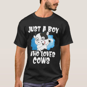 Camiseta Apenas um menino que ama vacas Crianças Infantil
