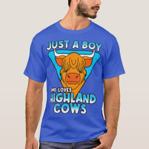 Camiseta Apenas Um Menino Que Ama Vacas Do Planalto 1