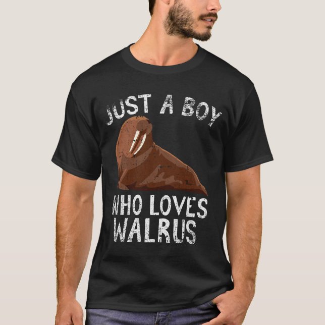 Camiseta Apenas Um Menino Que Ama Walrus (Frente)
