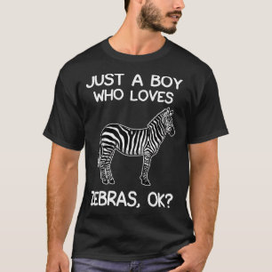 Camiseta Apenas Um Menino Que Ama Zebras
