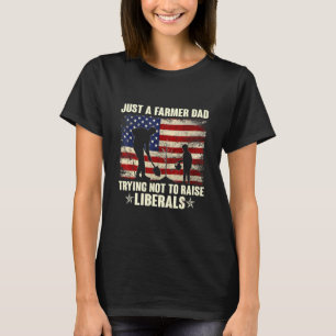 Camiseta Apenas Um Pai Farmista Tentando Não Levantar Liber