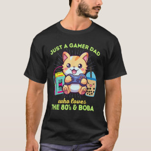 Camiseta Apenas um pai jogador que ama gatos que jogam Boba