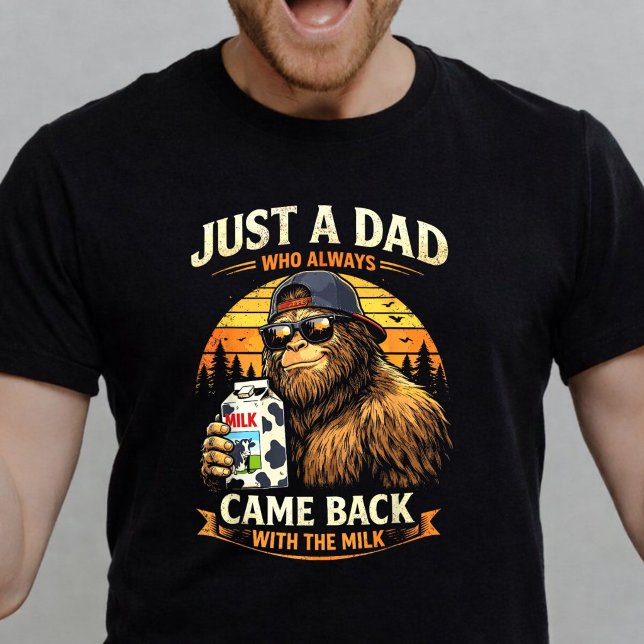 Camiseta Apenas um Pai que Sempre Voltava com o Leite (funny-dad-shirt)