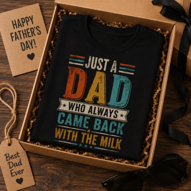 Camiseta Apenas um Pai Que Sempre Voltava Com O Leite (Criador carregado)