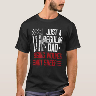 Camiseta Apenas Um Pai Regular Fazendo Lobos Não Ovinos Pai