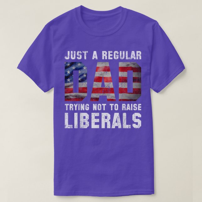 Camiseta Apenas um Pai Regular Tentando Não Levantar Libera (Frente do Design)