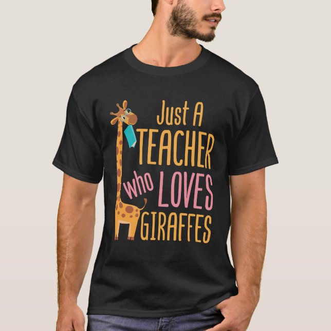 Camiseta Apenas um professor que ama girafas (Frente)