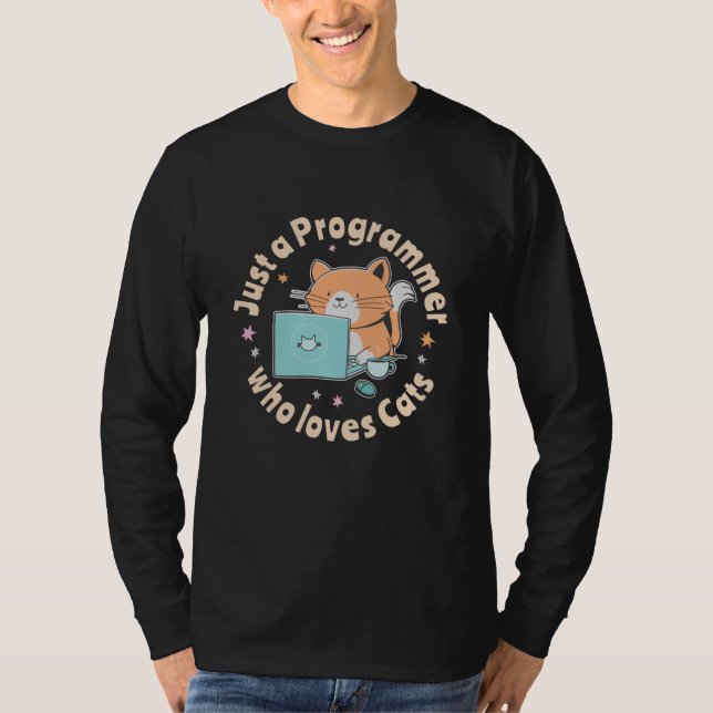 Camiseta Apenas um programador que ama gatos (Frente)