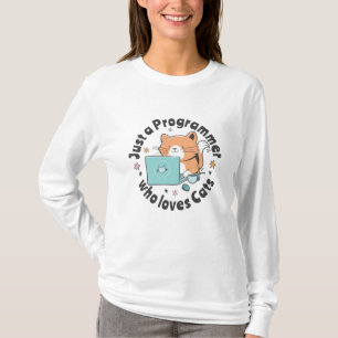 Camiseta Apenas um programador que ama gatos