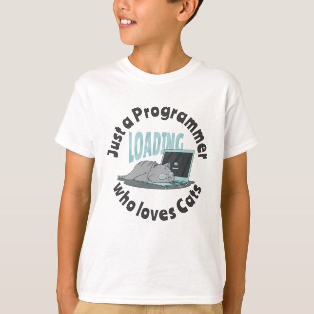 Camiseta Apenas um programador que ama gatos (Frente)