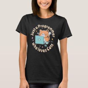 Camiseta Apenas um programador que ama gatos e computadores