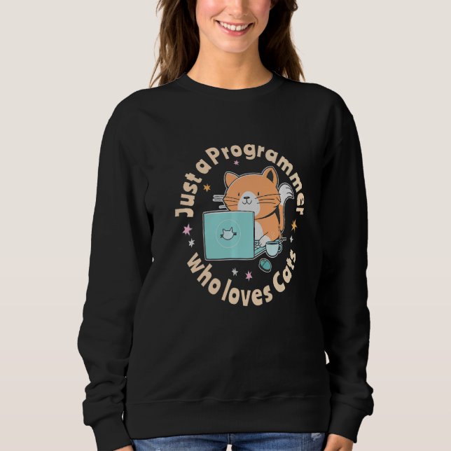 Camiseta Apenas um programador que ama gatos e computadores (Frente)