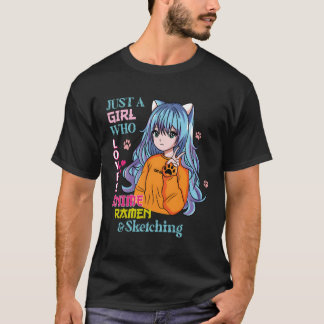 Camiseta Apenas Um Que Ama Anime Ra E Desenhando N