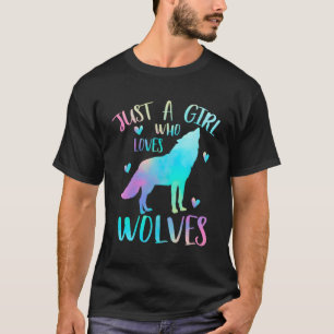Camiseta Apenas Um Que Ama Lobos Lobos Um Lobo Aquarela
