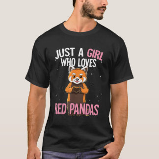 Camiseta Apenas Um Que Ama Panda Vermelha Pandras Vermelhas