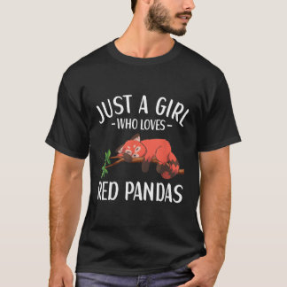 Camiseta Apenas Um Que Ama Panda Vermelha Pandras Vermelhas