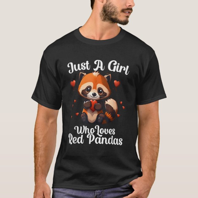 Camiseta Apenas Um Que Ama Pandas Vermelhas (Frente)