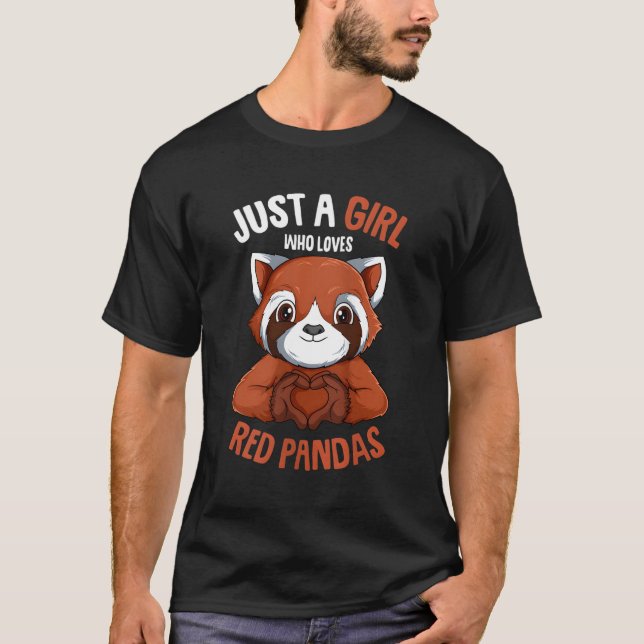 Camiseta Apenas Um Que Ama Pandas Vermelhas (Frente)