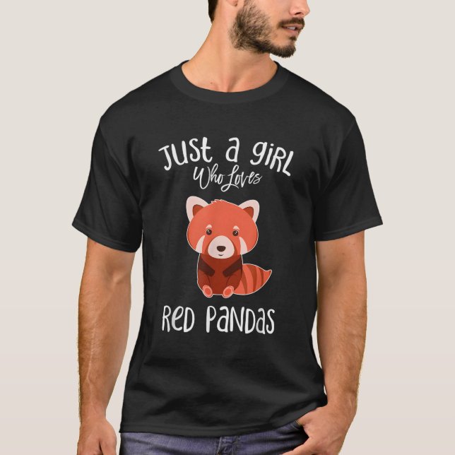 Camiseta Apenas Um Que Ama Pandas Vermelhas (Frente)