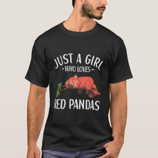 Camiseta Apenas um que ama pandas vermelhos Panda Vermelho