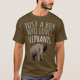 CAMISETA APENAS UM RAPAZ QUE ADORA ELEFANTES AMANTES DE ELE
