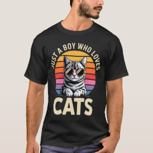 Camiseta Apenas um Rapaz que Ama Gatos