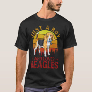 Camiseta Apenas um rapaz que ama o cachorro Beagles dizendo