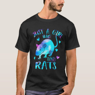 Camiseta Apenas um tema de galáxia de rato que ama quem ama