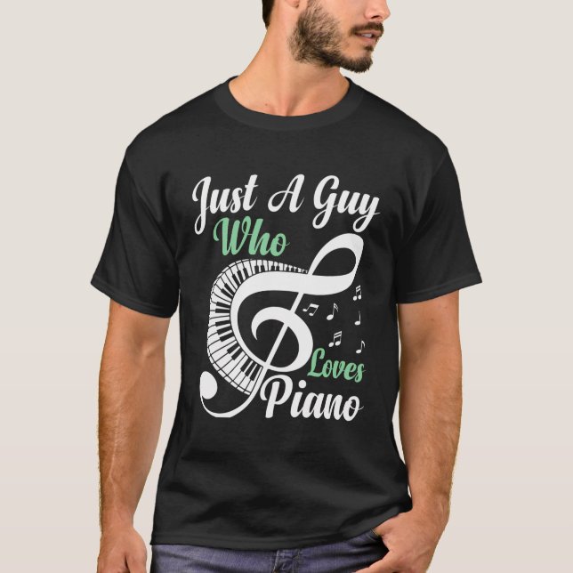 Camiseta Apenas Uma Cara Que Ama Piano (Frente)