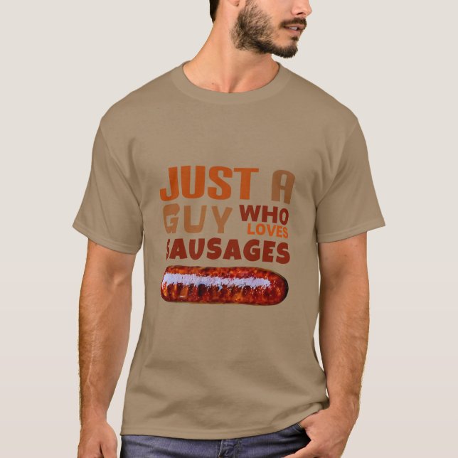 Camiseta Apenas uma cara que ama salsichas (Frente)