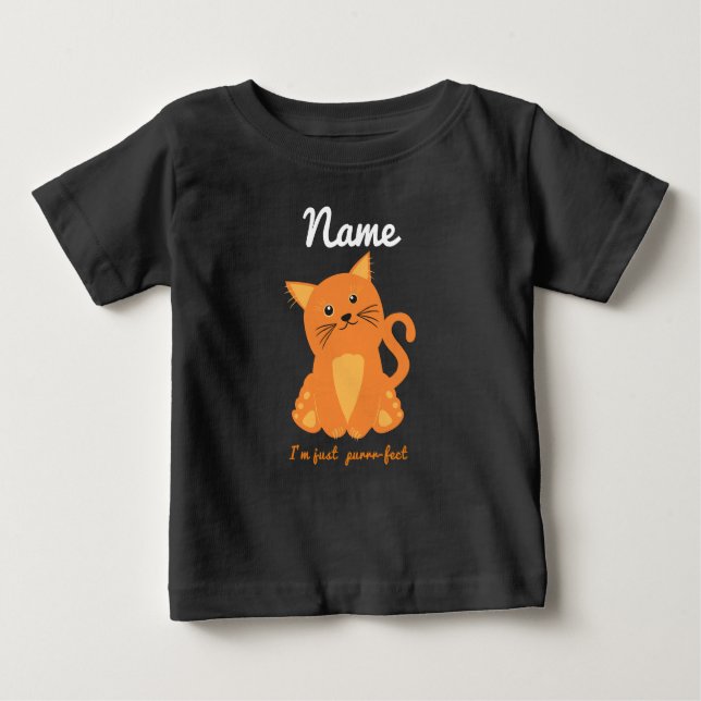 Camiseta Apenas uma citação perfeita com o Orange Kitten (Frente)