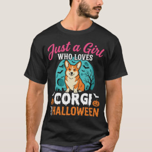 Camiseta Apenas uma Corgi Menina Halloween Vintage