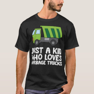 Camiseta Apenas Uma Criança Que Adora Arte De Caminhões D