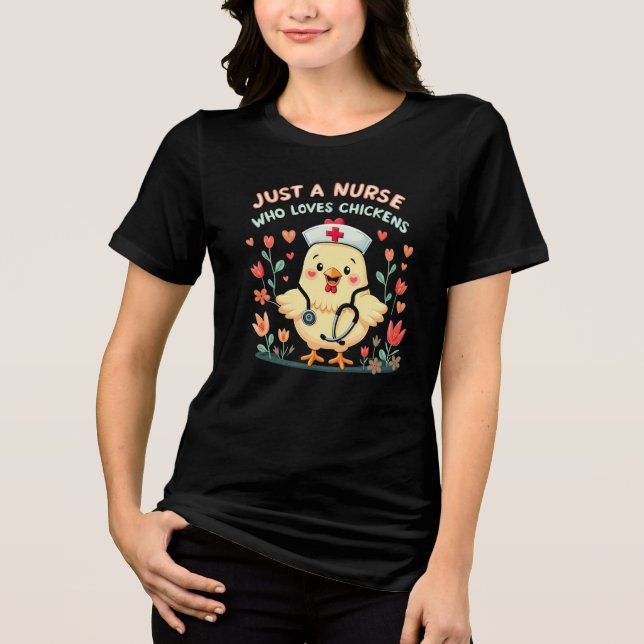 CAMISETA APENAS UMA ENFERMEIRA QUE ADORA GALINHAS (Frente)
