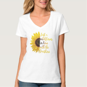 Camiseta Apenas Uma Flor Selvagem Apaixonada Pelo Sol