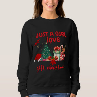 Camiseta apenas uma garota ama o natal do presente