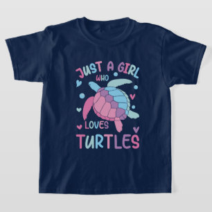 Camiseta apenas uma garota ama tartarugas