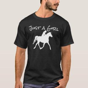 Camiseta Apenas Uma Garota Andando Um Cavalo Simples