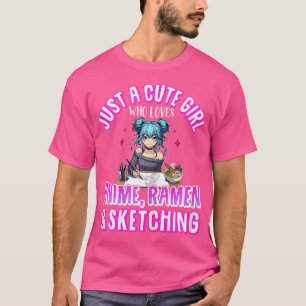 Camiseta Apenas Uma Garota Bonita Que Ama O Desenho Da Bola