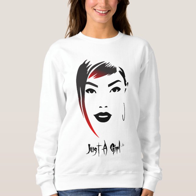 Camiseta Apenas Uma Garota cabelo vermelho (Frente)