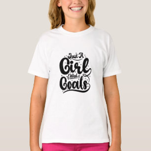Camiseta apenas uma garota com objetivos design