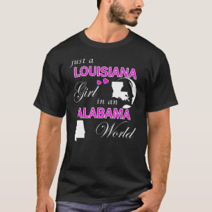 Camiseta Apenas uma garota da Louisiana em um mundo do Alab