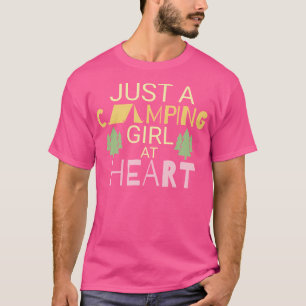 Camiseta Apenas Uma Garota De Acampamento Nos Amantes Do Co