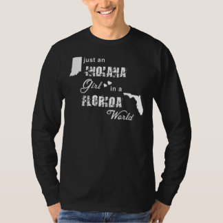 Camiseta Apenas uma garota de Indiana em um mundo de impres